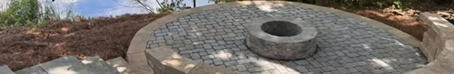 Close-up of landscape edging near gravel installation